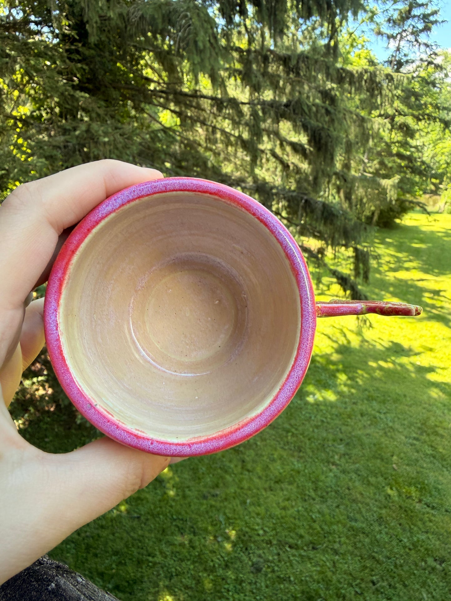 Gloopy Pink and Lime Star Espresso Mug