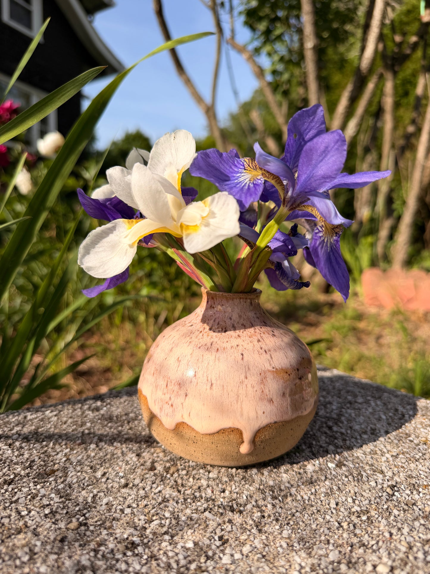 Creamsicle Drip Round Vase