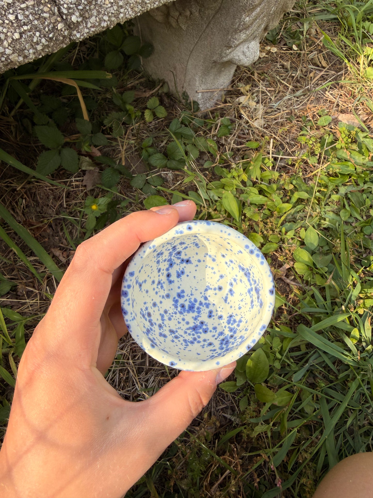 Blue Splatter Sauce Cup