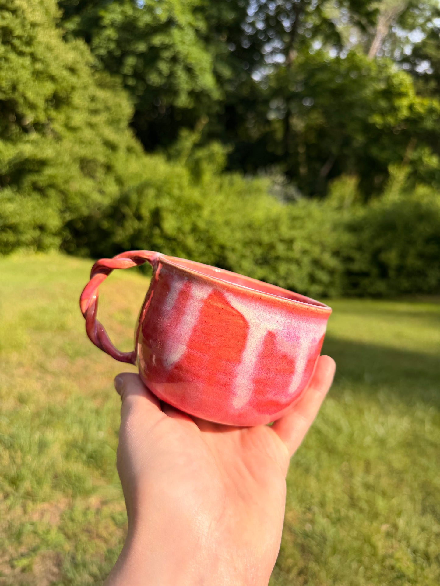 Multi Pink Drip Tea Cup