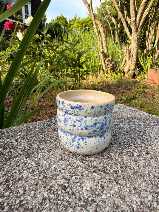 Blue Splatter Espresso Cup